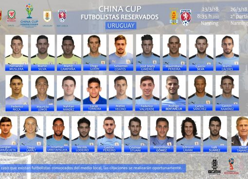 乌拉圭中国杯大名单：苏亚雷斯，卡瓦尼与戈丁领衔