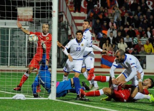 欧国联-亚美尼亚6-2直布罗陀 莫夫西斯扬大四喜